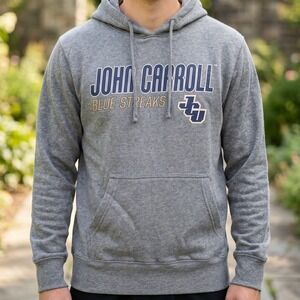 John Carroll University Blue‎ Streaks Pel Athletic Gray Pullover Hoodie M